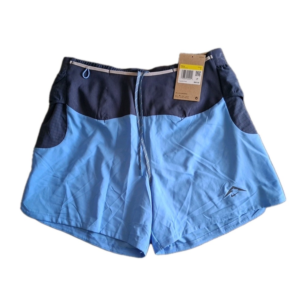 NEW Nike Trail Dri-Fit ADV Second Sunrise 5" Running Shorts Blue Mens Small